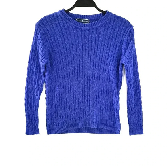 Karen Scott Sweaters - Karen Scott Blue Knit Sweater